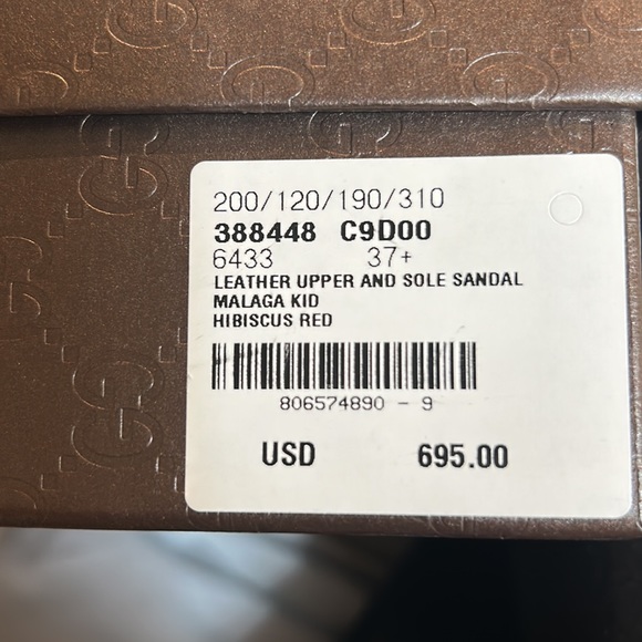 Gucci red sandals, high heel, mint condition, including box and dust bag - Picture 14 of 15